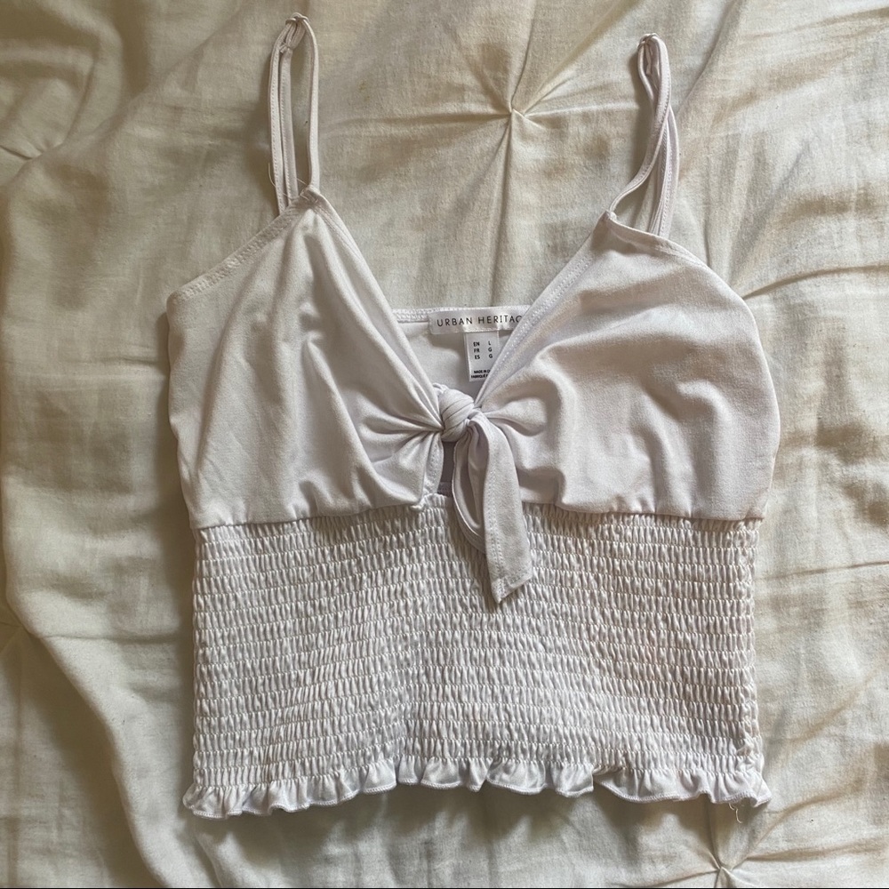 White tie front top